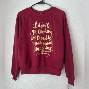 NWT Harry Potter Garnet Quote Top, S